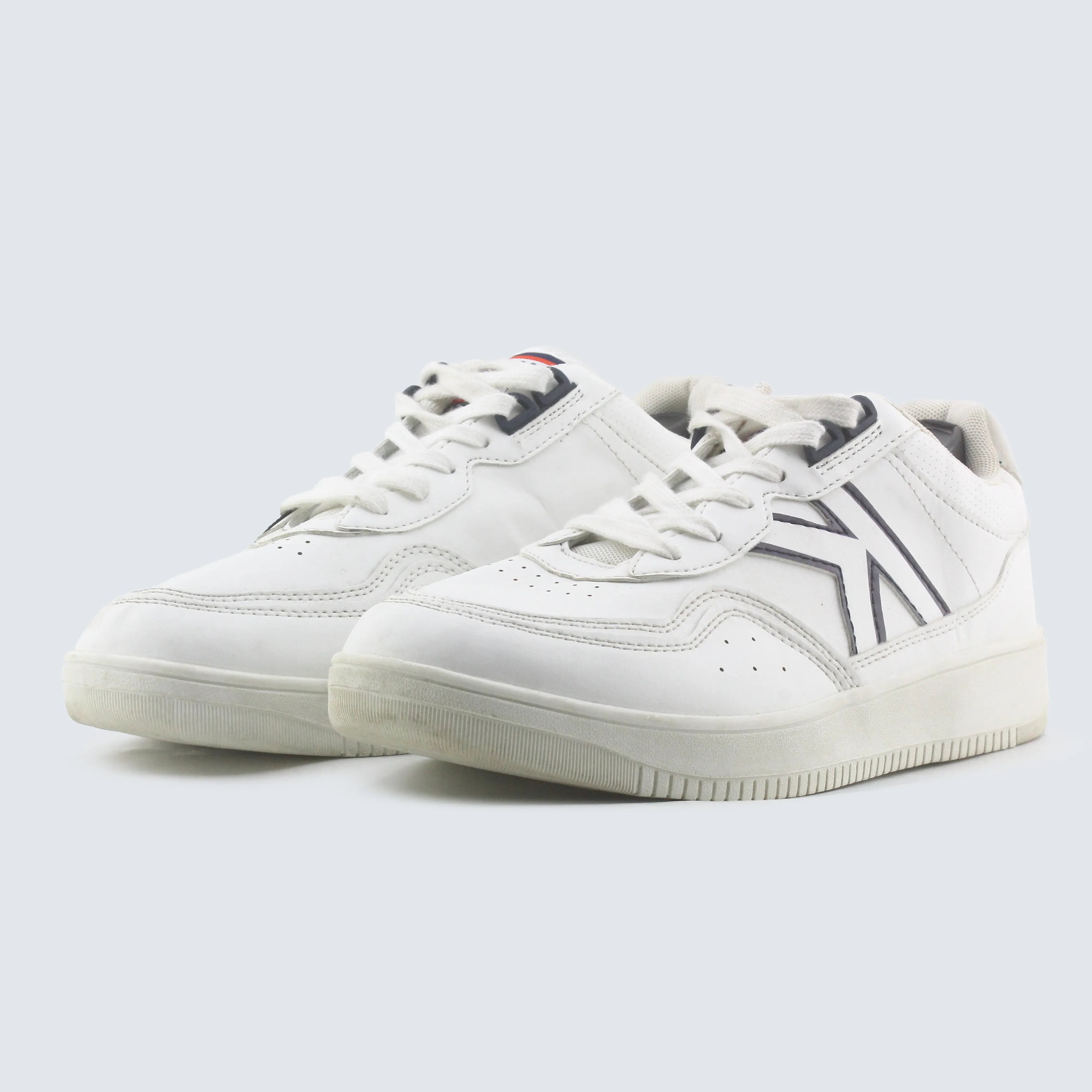 Orange Accent Court Sneaker