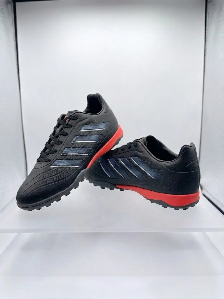 Black Red Turf Football Shoes