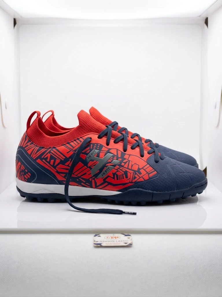 Red Navy Turf Football Shoes